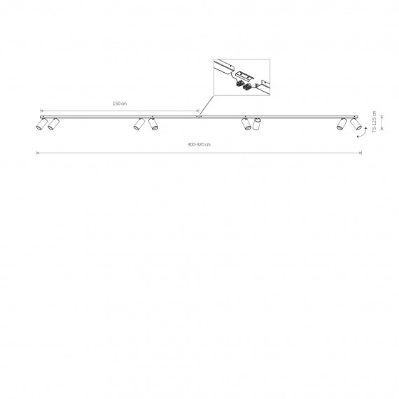 MONO 2x150 7698 Lampa sufitowa Nowodvorski Lighting