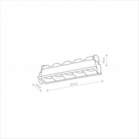 MIDI LED RECESSED 10062 Lampa sufitowa Nowodvorski Lighting